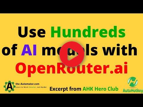 Use Hundreds of Models with OpenRouter.ai