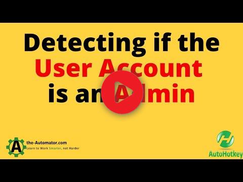 Determining if the User is an Admin